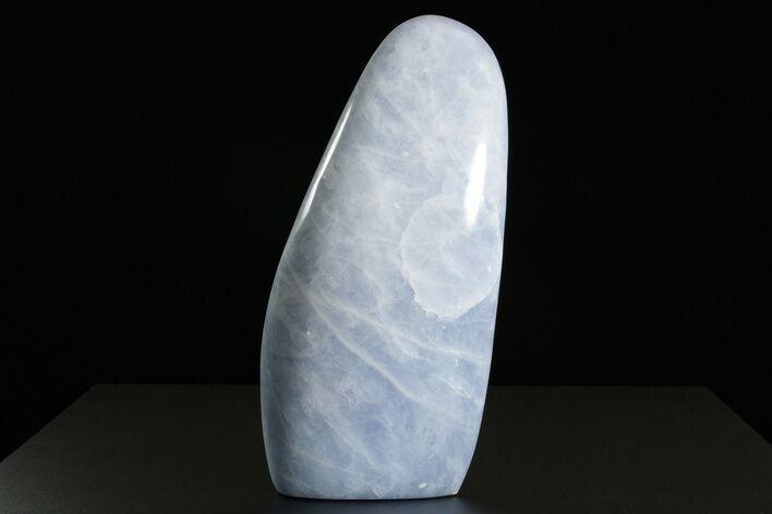 Polished, Free-Standing Blue Calcite - Madagascar #346747